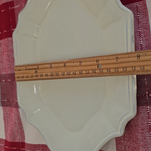 Vintage Ethan Allen Made In Italy Fatto A Mano Ceramic Serving Platter White - Picture 14 of 14